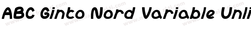 ABC Ginto Nord Variable Unlicensed字体转换
